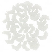 Chevron Duo Beads 10x4mm - White